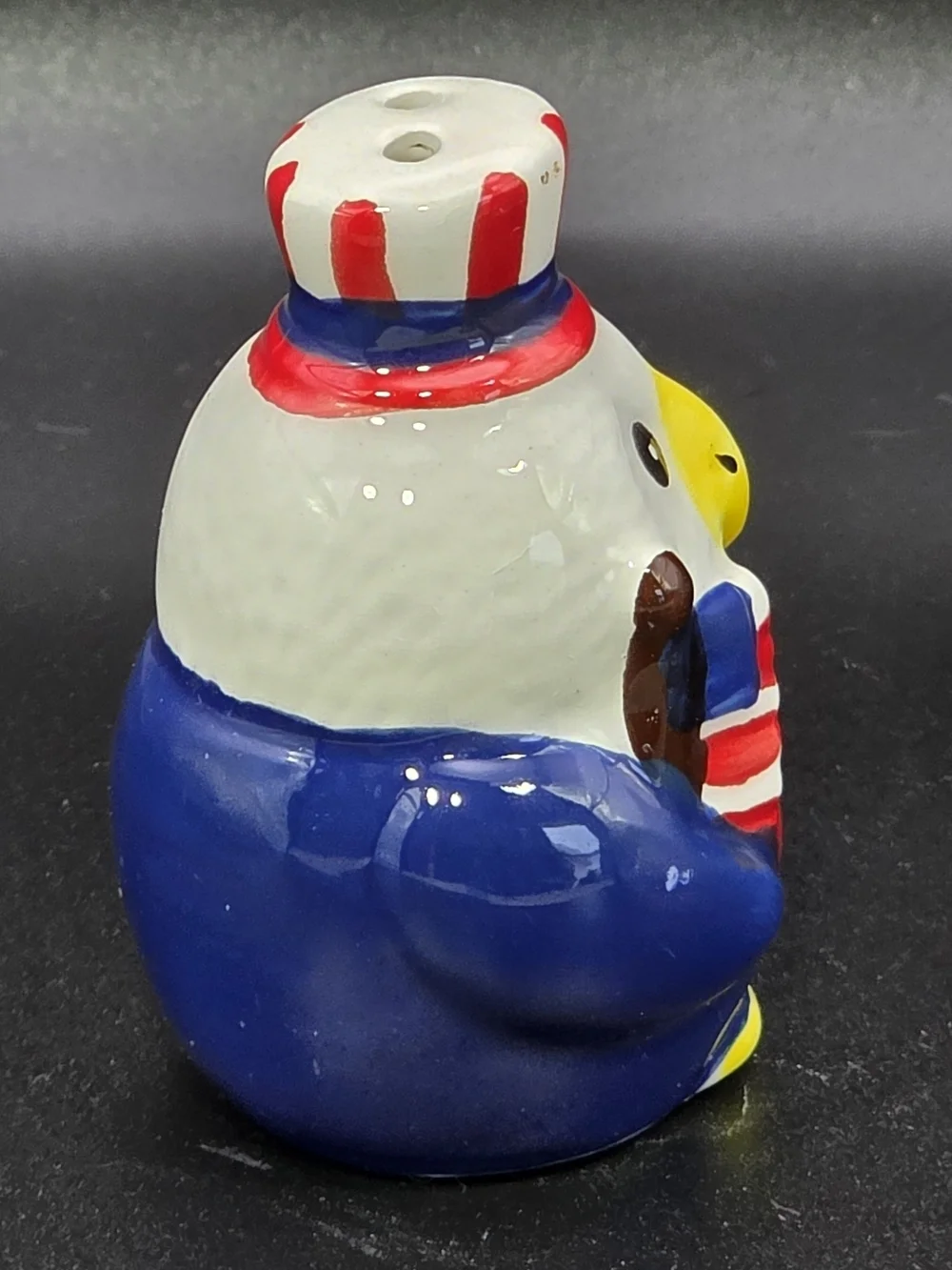 Anthropomorphic Patriotic Bald Eagle Ceramic Salt Or Pepper Shaker